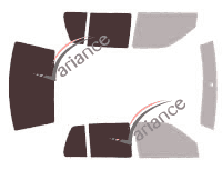 Glazing template - 3/4 rear kit - Volkswagen Vento Sedan 4 doors (1992 - 1998) Glazing template - 3/4 rear kit - Volkswagen Vento Sedan 4 doors (1992 - 1998)