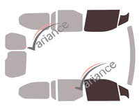 Verglasungsschablone - Fensterkit vorne - Toyota ProAce City (1) Long 5-6 Türen (seit 2018)