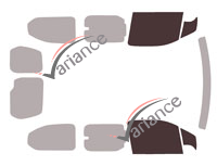 Verglasungsschablone - Fensterkit vorne - Toyota ProAce City (1) Long 5-6 Türen (seit 2018)