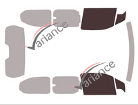 Plantilla de acristalamiento - kit de ventanilla delantera - Toyota ProAce City (1) Largo 4-5 puertas (desde 2018)