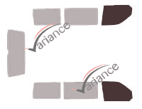 Gabarit vitrage - kit vitres avant - Volkswagen Transporter T5 (5) Court 4 portes (2003 - 2015) Gabarit vitrage - kit vitres avant - Volkswagen Transporter T5 (5) Court 4 portes (2003 - 2015)