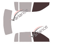 Gabarit vitrage - kit vitres avant - Cadillac Fleetwood (2) Brougham Berline 4 portes (1993 - 1996)