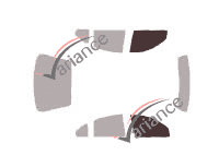 Glazing template - front window kit - Pontiac Grand Am (5) Berline 4 doors (1999 - 2006) Glazing template - front window kit - Pontiac Grand Am (5) Berline 4 doors (1999 - 2006)