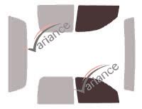 Mascherina per vetri - kit vetri anteriori - Mitsubishi Raider (1) Pick-up 4 porte (2005 - 2010)