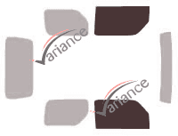 Verglasungsschablone - Fensterkit vorne - Suzuki Jimny (3) 3-türig (2006 - 2010) Verglasungsschablone - Fensterkit vorne - Suzuki Jimny (3) 3-türig (2006 - 2010)