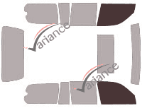 Glazing template - front window kit - Toyota Land Cruiser (11) SW 5 doors (2003 - 2008) Glazing template - front window kit - Toyota Land Cruiser (11) SW 5 doors (2003 - 2008)