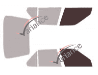 Gabarit vitrage - kit vitres avant - Renault R 19 (1) 5 portes (1988 - 1999)