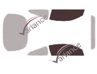 Plantilla de acristalamiento - kit de ventana delantera - Chevrolet Cobalt Coupe 2 puertas (2004 - 2010)
