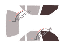 Gabarit vitrage - kit vitres avant - Peugeot 405 Berline 4 portes (1987 - 1997)