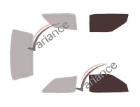 Gabarit vitrage - kit vitres avant - Citroën ZX (1) 3 portes (1991 - 1998)