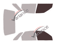 Gabarit vitrage - kit vitres avant - Citroën ZX (1) 5 portes (1991 - 1998)