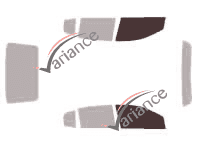 Plantilla de acristalamiento - kit de ventana delantera - Chevrolet Cobalt Sedán 4 puertas (2004 - 2010)