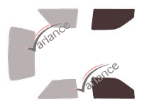 Gabarit vitrage - kit vitres avant - Ford Fiesta (3) 3 portes (1989 - 1995) Gabarit vitrage - kit vitres avant - Ford Fiesta (3) 3 portes (1989 - 1995)