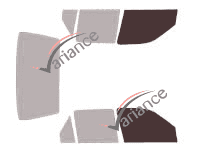 Gabarit vitrage - kit vitres avant - Ford Fiesta (3) 5 portes (1989 - 1995) Gabarit vitrage - kit vitres avant - Ford Fiesta (3) 5 portes (1989 - 1995)