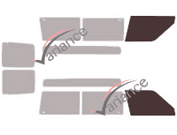 Glazing template - front window kit - Renault Express (1) 4 doors (1985 - 2000) Glazing template - front window kit - Renault Express (1) 4 doors (1985 - 2000)