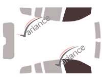 Plantilla de acristalamiento - kit de ventana delantera - Renault Megane (2) Break 5 puertas (2003 - 2009)