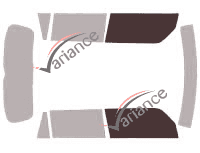 Gabarit vitrage - kit vitres avant - Scion xB 5 portes (2007 - 2015)