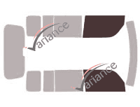 Gabarit vitrage - kit vitres avant - Scion xB 5 portes (2003 - 2007)