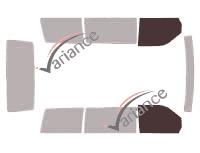 Gabarit vitrage - kit vitres avant - Mercedes-Benz Vito / EQV (1) 5 portes (1996 - 2003) Gabarit vitrage - kit vitres avant - Mercedes-Benz Vito / EQV (1) 5 portes (1996 - 2003)