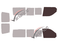 Gabarit vitrage - kit vitres avant - Volkswagen Transporter T5 (5) Court 5 portes (2003 - 2015) Gabarit vitrage - kit vitres avant - Volkswagen Transporter T5 (5) Court 5 portes (2003 - 2015)