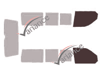 Gabarit vitrage - kit vitres avant - Volkswagen Transporter T5 (5) Court 4 portes (2003 - 2015) Gabarit vitrage - kit vitres avant - Volkswagen Transporter T5 (5) Court 4 portes (2003 - 2015)