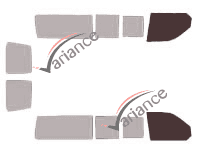 Gabarit vitrage - kit vitres avant - Volkswagen Transporter T5 (5) Long 5 portes (2003 - 2015) Gabarit vitrage - kit vitres avant - Volkswagen Transporter T5 (5) Long 5 portes (2003 - 2015)