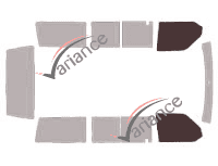 Glazing template - front window kit - Volkswagen Transporter T4 (4) Court 4 doors (1990 - 2003) Glazing template - front window kit - Volkswagen Transporter T4 (4) Court 4 doors (1990 - 2003)