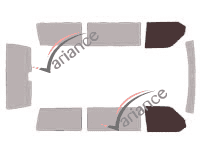 Glazing template - front window kit - Volkswagen Transporter T4 (4) Court 4 doors (1990 - 2003) Glazing template - front window kit - Volkswagen Transporter T4 (4) Court 4 doors (1990 - 2003)