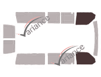 Glazing template - front window kit - Volkswagen Transporter T4 (4) Long 5 doors (1990 - 2003) Glazing template - front window kit - Volkswagen Transporter T4 (4) Long 5 doors (1990 - 2003)