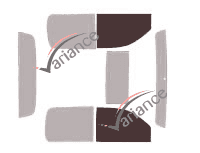 Glazing template - front window kit - Cadillac Escalade (3) EXT Pick-up 4 doors (2001 - 2006) Glazing template - front window kit - Cadillac Escalade (3) EXT Pick-up 4 doors (2001 - 2006)