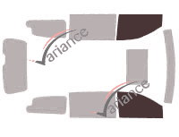 Plantilla de ventana - Kit de ventana delantera - Chrysler Town & Country Long 5 puertas (2008 - 2016)