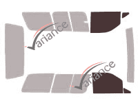 Glazing template - front window kit - Ford Aerostar 5 doors (1990 - 1998) Glazing template - front window kit - Ford Aerostar 5 doors (1990 - 1998)