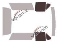 Glazing template - front window kit - Ford Bronco (5) 3 doors (1992 - 1997) Glazing template - front window kit - Ford Bronco (5) 3 doors (1992 - 1997)