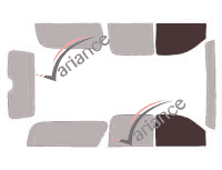 Schablone Verglasung - Satz Frontscheiben - Gmc Yukon (3) XL 5 Türen (2007 - 2014) Schablone Verglasung - Satz Frontscheiben - Gmc Yukon (3) XL 5 Türen (2007 - 2014)