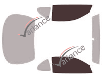 Gabarit vitrage - kit vitres avant - Hyundai Coupe 3 portes (1996 - 2001) Gabarit vitrage - kit vitres avant - Hyundai Coupe 3 portes (1996 - 2001)