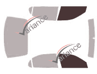 Gabarit vitrage - kit vitres avant - Infiniti i (2) 35 Berline 4 portes (1999 - 2004)