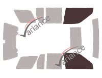 Glazing template - front window kit - Infiniti QX (3) 4 5 doors (2001 - 2003) Glazing template - front window kit - Infiniti QX (3) 4 5 doors (2001 - 2003)