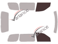 Glazing template - front window kit - Saturn Relay 5 doors (2005 - 2007)