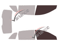 Glazing template - front window kit - Saturn Vue 5 doors (2007 - 2015)