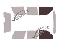 Glazing template - front window kit - Chevrolet Tahoe (1) 5 doors (1995 - 1999)