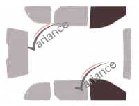 Gabarit vitrage - kit vitres avant - Dodge Caravan (3) H 5 portes (1996 - 2001) Gabarit vitrage - kit vitres avant - Dodge Caravan (3) H 5 portes (1996 - 2001)