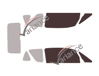 Plantilla de acristalamiento - kit ventana delantera - Peugeot 1007 3 puertas (2005 - 2011)