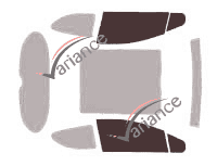 Gabarit vitrage - kit vitres avant - Peugeot 308 (1) 3 portes (2007 - 2014) Gabarit vitrage - kit vitres avant - Peugeot 308 (1) 3 portes (2007 - 2014)