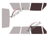 Gabarit vitrage - kit vitres avant - Land Rover Range Rover (1) 3 portes (1970 - 1996) Gabarit vitrage - kit vitres avant - Land Rover Range Rover (1) 3 portes (1970 - 1996)