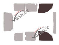Plantilla de acristalamiento - kit de ventana delantera - Renault Kangoo (1) 4 puertas (1997 - 2008) Plantilla de acristalamiento - kit de ventana delantera - Renault Kangoo (1) 4 puertas (1997 - 2008)