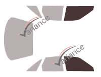 Plantilla de acristalamiento - kit de ventanillas delanteras - Audi 80 y 90 (1) berlina de 4 puertas (1986 - 1995) Plantilla de acristalamiento - kit de ventanillas delanteras - Audi 80 y 90 (1) berlina de 4 puertas (1986 - 1995)