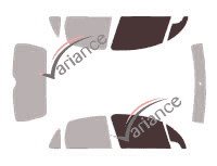Schablone Verglasung - Kit Frontscheiben - Citroën C3 (1) 5 Türen (2002 - 2009) Schablone Verglasung - Kit Frontscheiben - Citroën C3 (1) 5 Türen (2002 - 2009)