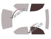 Gabarit vitrage - kit vitres avant - Chrysler Neon Berline 4 portes (1994 - 2000) Gabarit vitrage - kit vitres avant - Chrysler Neon Berline 4 portes (1994 - 2000)