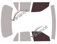 Glazing template - front window kit - Kia Sephia Berline 4 doors (1992 - 1997) Glazing template - front window kit - Kia Sephia Berline 4 doors (1992 - 1997)