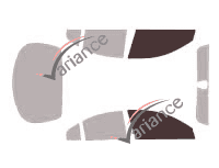 Mascherina per vetri - kit vetri anteriori - Nissan Primera (3) 4 porte berlina (2002 - 2008)